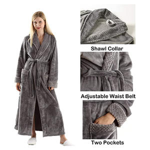 Lusso <span class=keywords><strong>donna</strong></span> XL flanella accappatoio solido modello lunga con cappuccio <span class=keywords><strong>camicia</strong></span> <span class=keywords><strong>da</strong></span> <span class=keywords><strong>notte</strong></span> ispessita spugna tessuto a maglia autunno inverno indumenti <span class=keywords><strong>da</strong></span> <span class=keywords><strong>notte</strong></span> ODM - Product Image 6