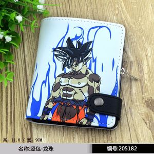 Cartera de Cuero con Diseño de Personajes de Anime, Dragón, Goku, Cartera Corta de Cuero PU Plegable, Tarjetero para Hombre, Venta al Por Mayor - Product Image 1