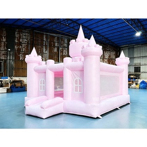 Castillo Inflable Rosa Pastel para Niños, de Grado Comercial, para Fiestas, Bodas y Alquiler Comercial - Product Image 2