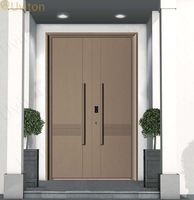Style moyen-oriental moderne menthe chameau couleur Design poignée ronde entrée Double porte entrée balançoire vers l'intérieur porte extérieure
