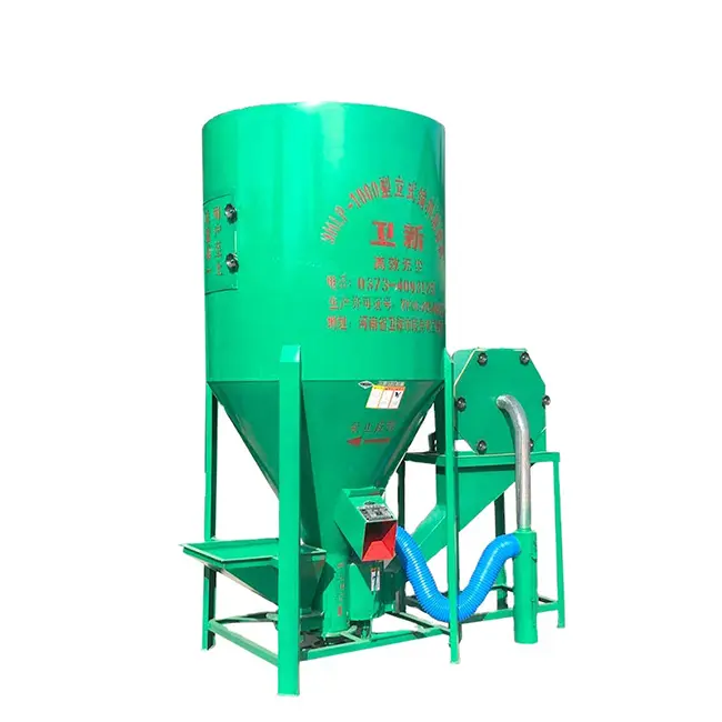 2000 kg/std vertikale Art automatische Beladung Rinder Tierfutter Mühle und Mischer Kohlenstoffs tahl Futter Verarbeitung Ausrüstung