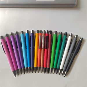 X526 Commercial Office Supplies Custom Logo Metal <b>Engraving</b> Rubber Coated Soft Touch <b>Pen</b> with Plastic Material Promotional Gifts - Product Image 2