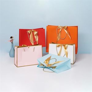 Factory Direct Discount Luxury <b>Wedding</b> Gift Bag Reusable Shopping Square Bottom Paperboard Bag Magnetic Closure <b>Ribbon</b> Handle - Product Image 3