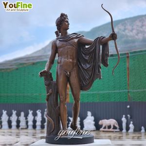 YOUFINE Statue de jardin classique grandeur nature en bronze grec de l'<span class=keywords><strong>Apollon</strong></span> - Product Image 3