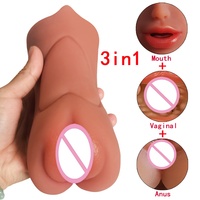 Stimulateur vaginal double extrémité 3 en 1, double canal, qualité supérieure, expédition rapide, vente en gros, kits d'accessoires, jouet pour adultes pour hommes