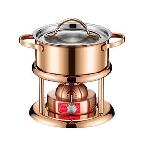 Ensemble de marmite à <span class=keywords><strong>Fondue</strong></span> en acier inoxydable, <span class=keywords><strong>Fondue</strong></span> au carburant, température réglable, cuisinières à <span class=keywords><strong>gaz</strong></span> butane, chocolat - Product Image 1