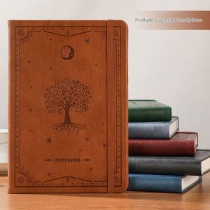 <b>A5</b> Business Strap <b>Diary</b> Notebook Custom Logo Embossed Leather Cover Thickened Cross-Border Waistband Portable Gift Model 02 - Product Image 4