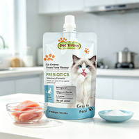Pochette à bec verseur personnalisée en PE nylon de qualité alimentaire, finition brillante, avec fermeture à bec verseur pour aliments pour chats, friandises pour animaux de compagnie, sacs Mylar
