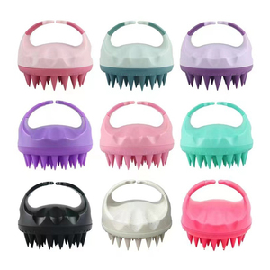 Nuevo cepillo de masaje de baño anticaída engrosado con mango de cuidado fresco, cepillo de champú de paja de trigo para el cuidado del cabello degradable, logotipo personalizado - Product Image 3