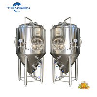 Tanque Fermentador de Cerveza de Acero Inoxidable Tonsen con Camisa de Enfriamiento, Capacidad de 100L - 100T