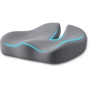 Coussin de chaise orthopédique zéro gravité pour le coccyx, en mousse à mémoire de forme améliorée, pour la circulation sanguine, avec housse amovible - Product Image 1