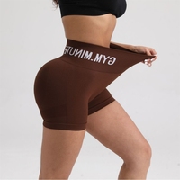 Celana Pendek Yoga Pengangkat Bokong, Sporty, Sangat Elastis, Panjang Tiga Perempat, Pelangsing, Pas Badan, Pinggang Tinggi, Melar