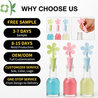 Bouchon de bouteille de vin en silicone en forme de fleur OKSILICONE, bouchon de bouteille de vin, bouchon de bouteille, accessoires de cuisine