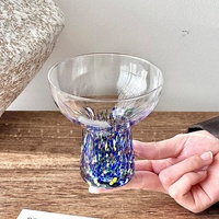 Lelyi Ins Tasse à café glacé américaine en verre craquelé au design créatif, de grande valeur esthétique et raffinée