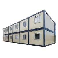 Maison conteneur à 2 étages en panneaux sandwich préfabriqués, étanche et facile à assembler, idéale pour mini-maison ou boutique - Vente chaude