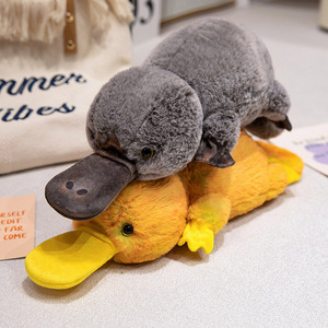 Khuyến Mại Fluffy Thú Nhồi Bông Thú Mỏ Vịt Đồ Chơi Sang Trọng Sống Động Như Thật Màu Grey Duckbill Đồ Chơi Nhồi Bông Mô Hình Tùy Chỉnh Cá Nhân Logo - Product Image 3