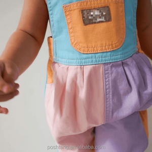<span class=keywords><strong>Salopette</strong></span> per Bambini in Twill con Tasche Ricamate Personalizzate, 100% Cotone, Bicolore, Vendita all'Ingrosso - Product Image 6