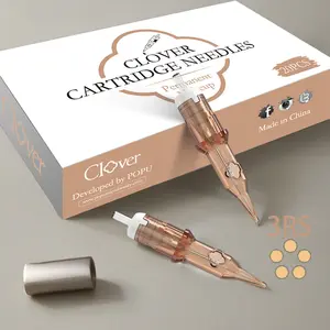 POPU Clover 3RS Textured Inner Surface of Tip CE Certified Disposable Permanent Oem Tattoo Needles Cartridges