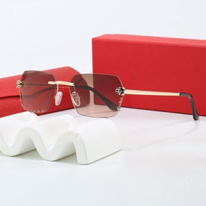 Occhiali da Sole Senza Montatura Quadrati Classici di Alta Qualità per Uomo e Donna, Design Personalizzato con Logo, Moda 2026 - Product Image 3