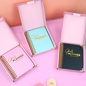 Agenda de Lujo Personalizada con Logotipo Estampado, A5, Espiral, Sin Fecha, Planificador Semanal de Bienestar, Diario de Entrenamiento, Cuaderno de Notas - Product Image 1