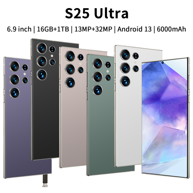 2026 Original Android S25 ultra Phone Smartphone 16+1TB MobilePhone Cell 5G Gaming Phone
