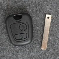 Coque de remplacement pour clé de voiture à distance, en ABS, 2 boutons, lame non taillée, pour Citroën C4 C5 Berlingo Partner Xsara Picasso