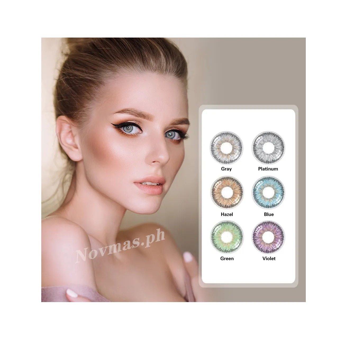 Novmas Free Shipping American Popular Girl Beauty Eye Lenses Romance Colored Contact Lens For Dark Eyes