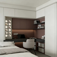 Ensemble de chambre à coucher en tatami personnalisé, design minimaliste, rangement dissimulé, écologique et sain