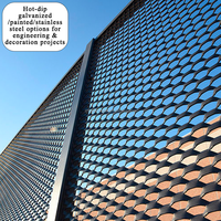 Panneau décoratif en maille expansée revêtue d'acier inoxydable pour cloison intérieure et remplissage de garde-corps d'escalier