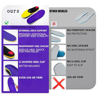 Semelles orthopédiques de soutien de la voûte plantaire pour chaussures de sport, fasciite plantaire, pieds plats, métatarsalgie, soulagement de la douleur au talon, amorti doux et confortable