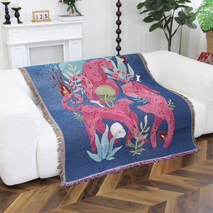 Cobertor de Jacquard de Alta Qualidade, Fino, Fornecimento Global por Atacado, Cobertor de Tapeçaria com Padrão Animal - Product Image 2