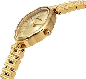 BERNY or montre à Quartz de luxe pour femme Design Vintage délicat mouvement japonais 3ATM étanche bande en acier inoxydable numérique - Product Image 2