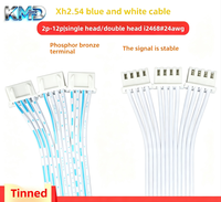XH254 PH20 Kabel Pita Merah Putih Biru Terminal Blok Kabel Ujung Tunggal Ujung Ganda 2-pin 3-pin 4-pin 5-pin 6-pin 7-pin 8-pin