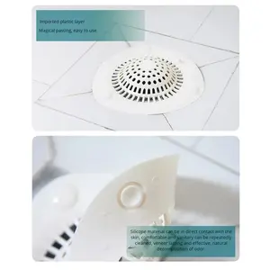 Durable Bathroom <b>Sink</b> Filter Hair <b>Stopper</b> and Shower Cover Water Catcher and <b>Drain</b> Strainer for Bath and Sewer Outlet - Product Image 4