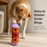 Jouet à mâcher pour chien et chat en nylon violet lavande, avec des dents en nylon, qui couinent, pour le nettoyage des dents