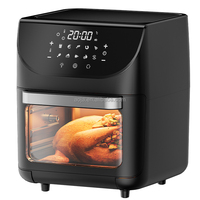 AOJA Friteuse à Air Intelligente 14L 2000w Acier Inoxydable Avec Rôtisserie Grille-Pain Déshydrateur Cuisson Sans Huile Friteuse à Air Numérique Four 12L