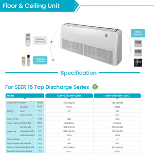 เครื่องปรับอากาศแบบติดตั้งบนพื้นและเพดาน TX 16 Seer 60 HZ ระบบทำความเย็นอย่างเดียว อินเวอร์เตอร์ R410a 60000 <span class=keywords><strong>BTU</strong></span> 5 ตัน - Product Image 5