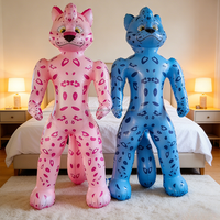 Nouvelle conception de costume de léopard gonflable de dessin animé personnalisé avec SPH à vendre