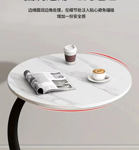 Bàn tròn nhỏ đơn giản cho phòng khách và ăn uống cho nhà nhỏ và Bàn cà phê căn hộ với giường một vài góc - Product Image 6