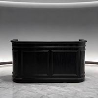 YS-0790 Bureau d'accueil d'angle moderne en bois pour usage commercial dans les hôtels, les écoles, les centres commerciaux, les gymnases, les hôpitaux, les supermarchés