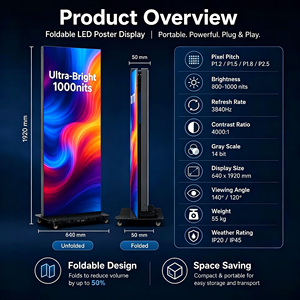 จอแสดงผลดิจิทัลแบบตั้งพื้น ขนาด 640*1920 พิกเซล หน้าจอ LED ความละเอียด 4K กรอบอะลูมิเนียมสีดำ สำหรับใช้งานโฆษณากลางแจ้ง ได้รับมาตรฐาน CE FCC - Product Image 4