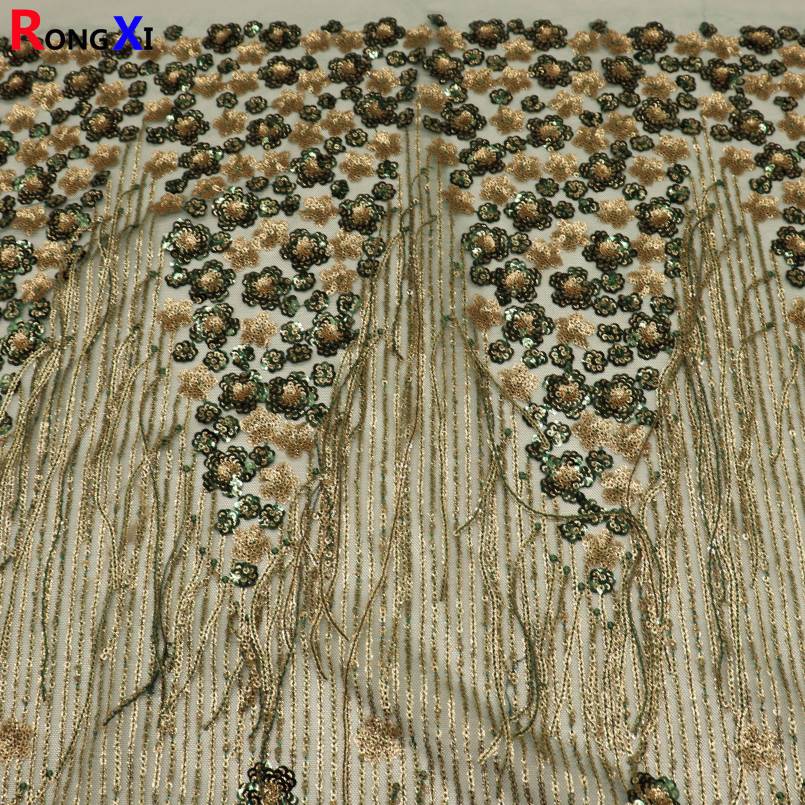 RXF1839 профессиональная ткань с блестками и бисером по отличной цене