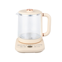 Bouilloire électrique multifonctionnelle en verre borosilicate pour le bureau, la maison et la préparation de thé, idéale pour faire bouillir de l'eau