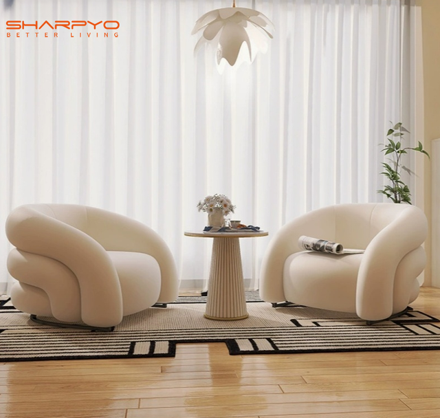 Modern Single Seat Velvet Fabric Sofa New Design Lazy Lounge Accent Chair Soft Comfort for Living Room
