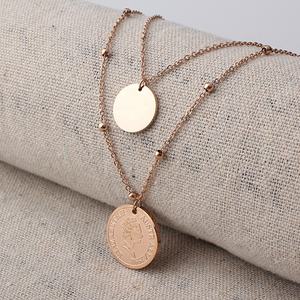 طبقة مزدوجة المختنقون قلادة أستراليا 1998 إليزابيث الثانية العملات المعلقات سلسلة من الخرز قلادة - Product Image 3