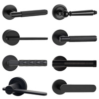 Ensemble de poignées de porte modernes en laiton avec levier personnalisé pour entrée intérieure, salle de bain, chambre, cuisine, appartement, hôtel, villa, entrepôt – Installation facile