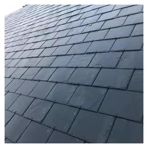 Slate gạch cho mái nhà lợp slates chia cạnh màu đen hình chữ nhật hiện đại Veneer Tấm Đá Mới cắt đá trang trí gạch 2 năm