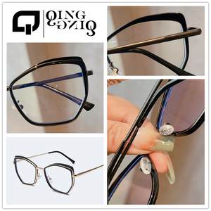 Di alta qualità <span class=keywords><strong>da</strong></span> donna per donna <span class=keywords><strong>occhiali</strong></span> <span class=keywords><strong>da</strong></span> sole in oro rosso acciaio inossidabile moda poligone grande Design quadrato cerniera a molla in metallo - Product Image 4