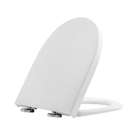 Prix pas cher blanc fermeture lente avant rapidement realase polypropylène U forme housse de siège de toilette pour salle de bain