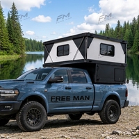 Camper de pick-up 4x4 robuste à toit rigide escamotable en aluminium pour voyages longue distance